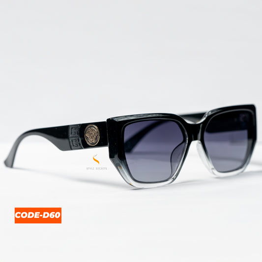 Versace CODE-D60 sunglasses, showcasing a sleek, modern design with the iconic Versace logo.